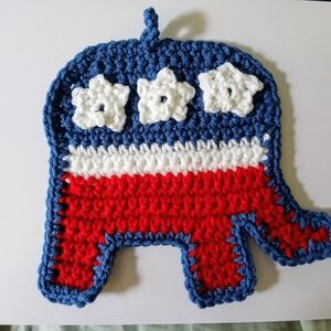 Patriotic Elephant & Donkey Crochet